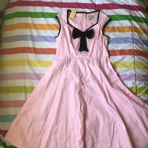Lindy Bop | pink bow dress